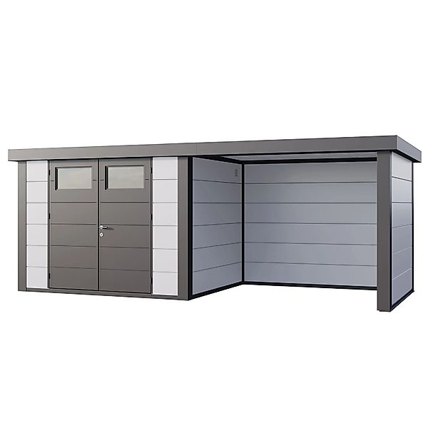 Gerätehaus Classico 3024 mit Lounge S Rechs 582 cm x 238 cm Weiß günstig online kaufen