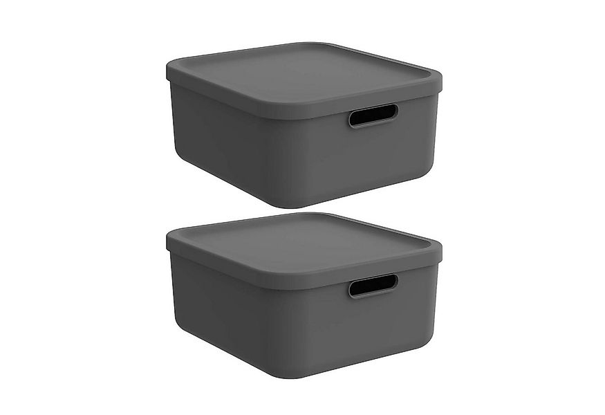 ROTHO Aufbewahrungsbox Albula Light 2er-Set Aufbewahrungskiste 20l (Aufbewa günstig online kaufen