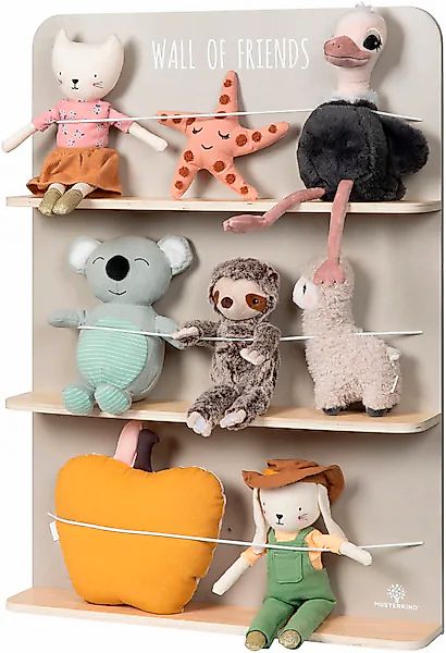 MUSTERKIND® Wandregal Wall of Friends, warmgrau/natur, günstig online kaufen