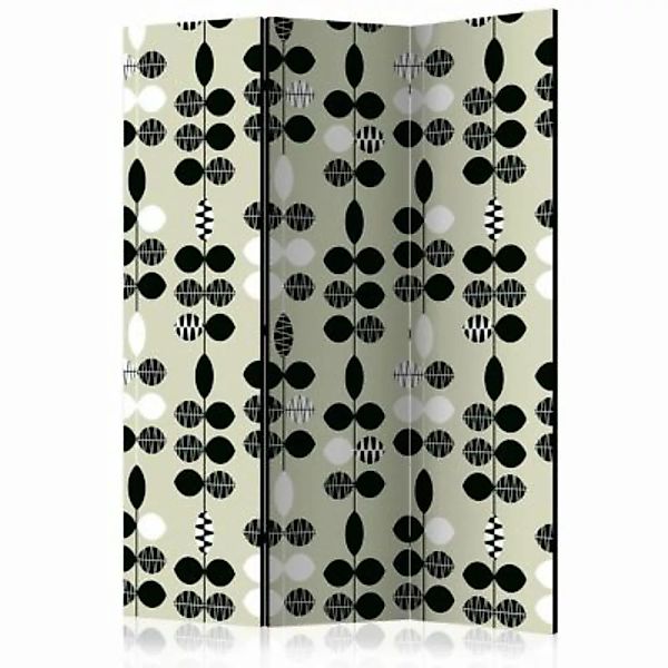 artgeist Paravent Black and White Dots [Room Dividers] mehrfarbig Gr. 135 x günstig online kaufen
