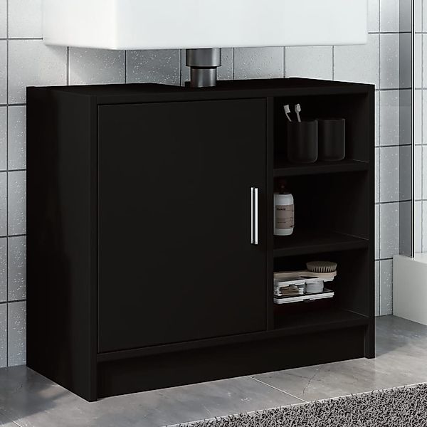 vidaXL Schrankmodule Waschbeckenunterschrank Schwarz 63x29x55 cm günstig online kaufen