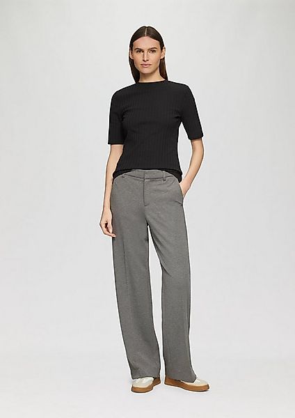 s.Oliver Chinos Hose Melierte Hose aus Interlockjersey mit Bügelfalten günstig online kaufen