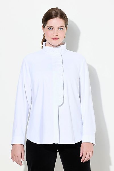 Ulla Popken Longbluse Bluse Rüschen Stehkragen günstig online kaufen