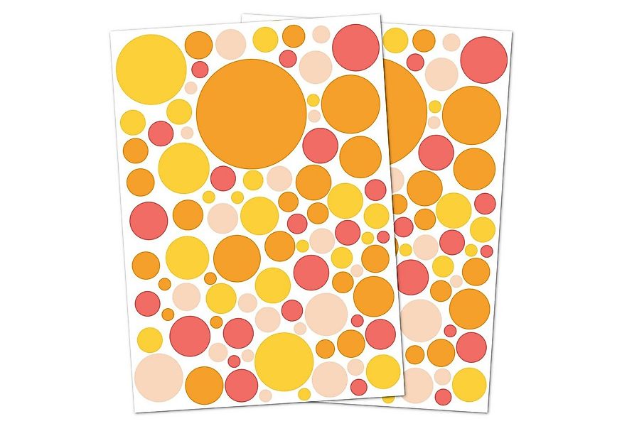 PUNALU Wandtattoo Kreis Set 176 Stück Wandtattoo Babyzimmer Kinderzimmer Kr günstig online kaufen