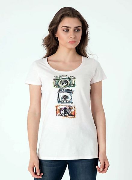 Camera Print T-shirt Aus 100% Bio Baumwolle günstig online kaufen