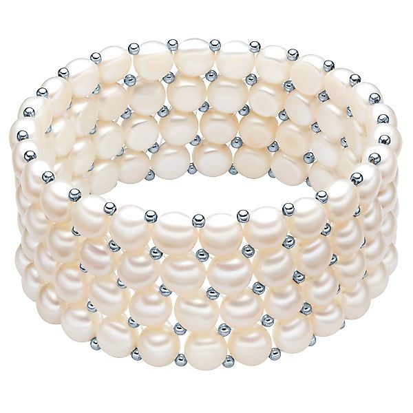 Valero Pearls Perlenarmband silber, aus Süßwasser-Zuchtperlen günstig online kaufen