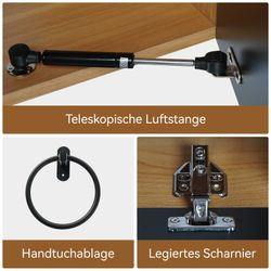 Puluomis Badezimmer-Set Waschbeckenunterschrank 60cm mit Waschbecken, günstig online kaufen