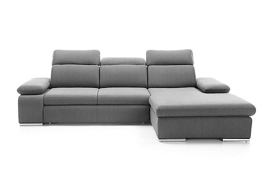JVmoebel Ecksofa Ecksofa L-form Grau Ecksofa Eckcouch mit Bettkasten Sofa, günstig online kaufen