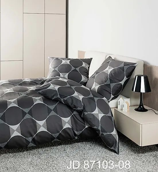 Janine Janine Mako-Satin Bettwäsche J. D. 87103 anthrazit Größe:  240x220 c günstig online kaufen