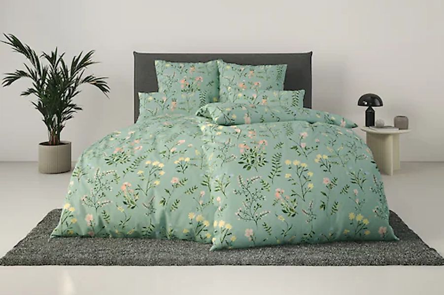 OTTO home Bettwäsche »Claara« 2 Stk. tlg. mit Blumen Design, skandinavisch, günstig online kaufen