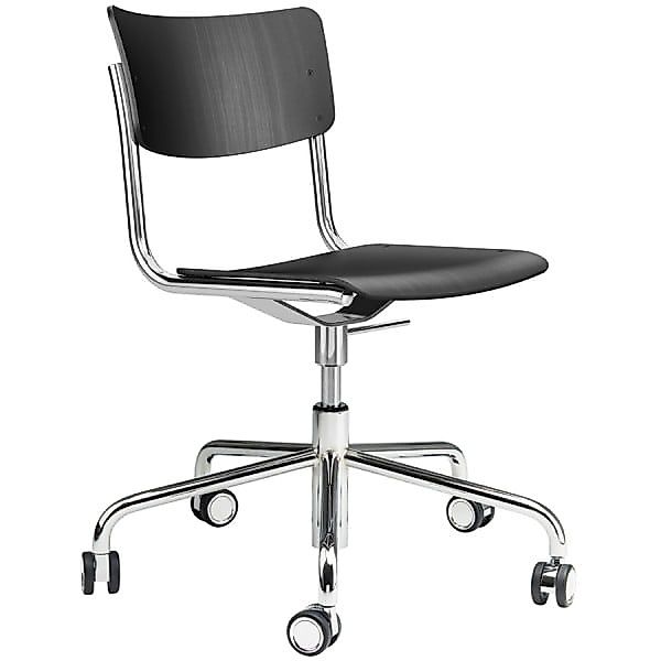 THONET S 43 DR | Drehsessel | Buche schwarz gebeizt | Gestell und Rollen ve günstig online kaufen