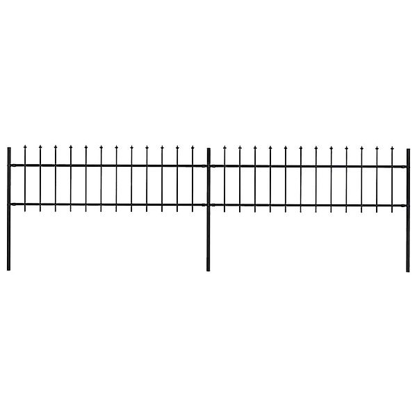 vidaXL Gartenzaun Gartenzaun mit Speerspitzen Stahl günstig online kaufen