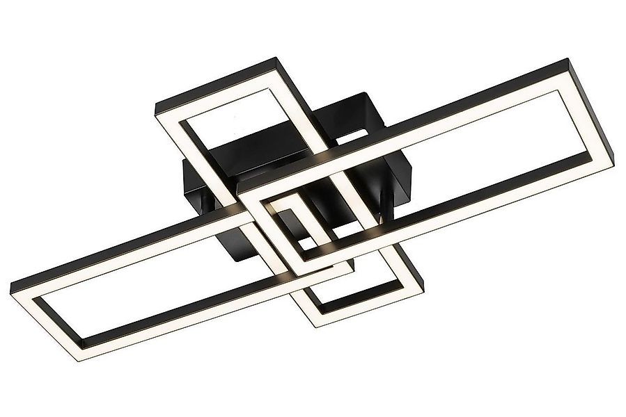 casa NOVA LED Deckenleuchte JANKO, 1-flammig, Schwarz, Kunststoff, LED fest günstig online kaufen