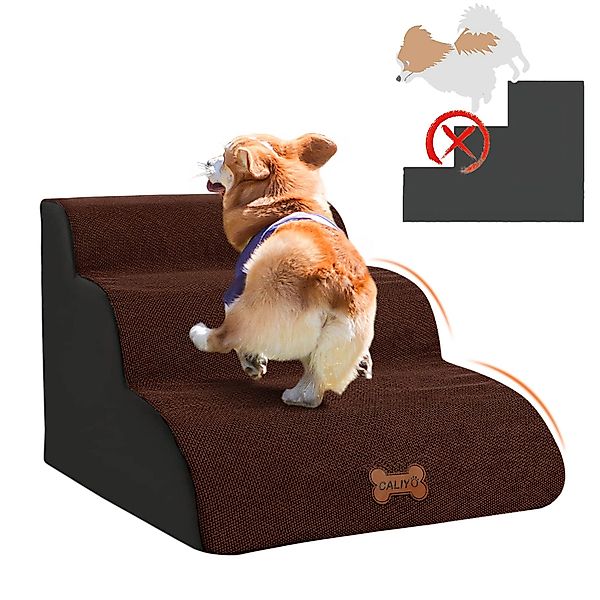 CALIYO Hunderampe Hundetreppe 3 Schichten Haustiertreppe Hundetreppe Katzen günstig online kaufen