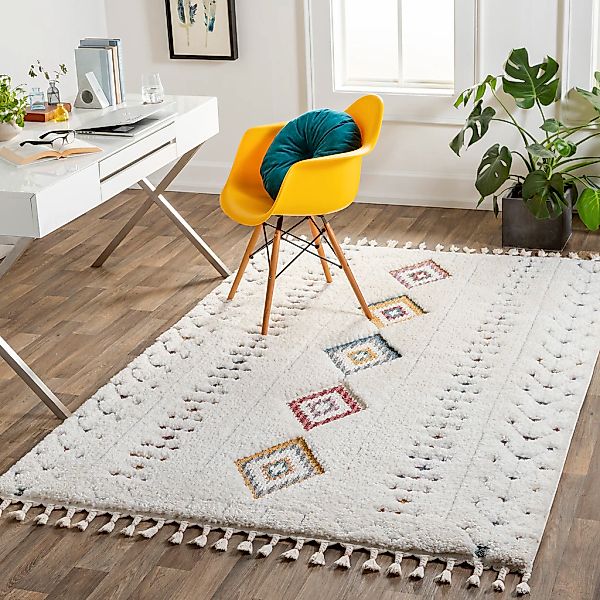 Livabliss Hochflor-Teppich "MARACAIBO" rechteckig 30 mm Höhe Boho Shaggy Te günstig online kaufen