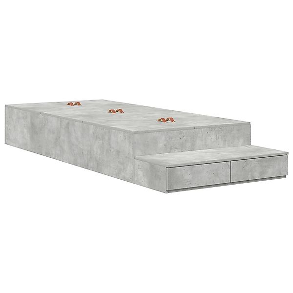 vidaXL Bett Stauraum Bettgestell Beton Grau günstig online kaufen