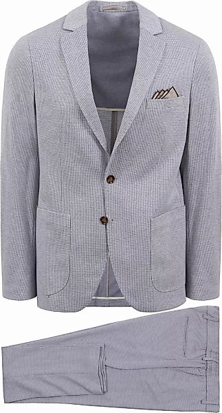 Suitable Anzug Flex Pied De Poule Blau - Größe 52 günstig online kaufen