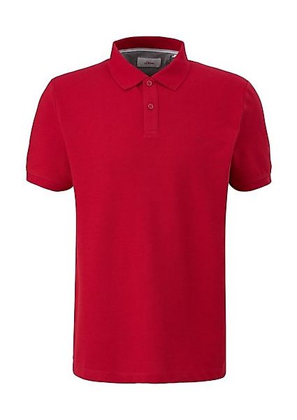 s.Oliver Kurzarmshirt Poloshirt aus Baumwollpiqué Logo günstig online kaufen