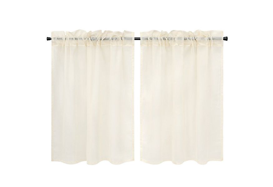 Joyswahl Scheibengardine (2 St), Stangendurchzug, transparent, Voile Kurzst günstig online kaufen