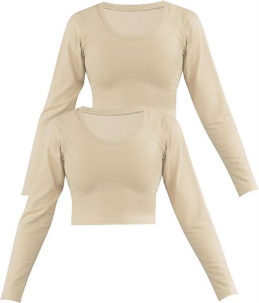 Janice Langarmshirt 2 x Damen crop günstig online kaufen