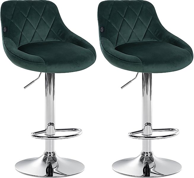 CLP Barhocker Lazio Samt (2er Set, günstig online kaufen