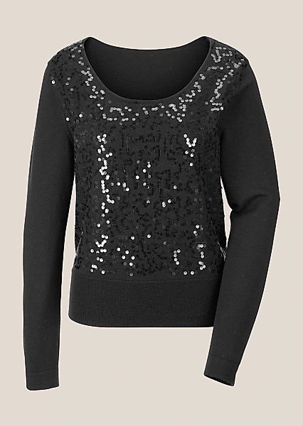 MADELEINE Longpullover "Pullover Rundhals-Pullover mit Pailletten" günstig online kaufen
