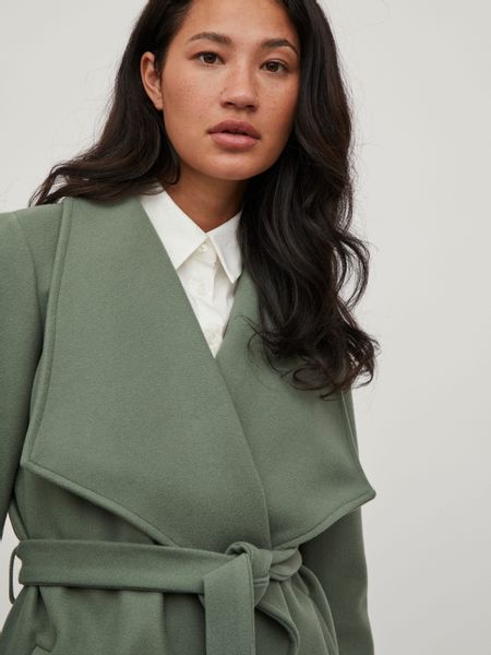 Vila Kurzmantel VICOOLEY COLLAR BELT COAT günstig online kaufen