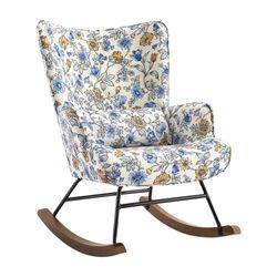 HomeMiYN Schaukelstuhl Schaukelstuhl Patchwork Sessel Schwingsessel günstig online kaufen