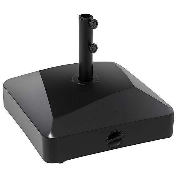 Outsunny Sonnenschirmständer PE Metall Schwarz 54,5L x 54,5B x 48H cm günstig online kaufen