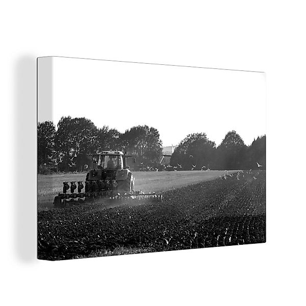 OneMillionCanvasses® Leinwandbild Ein Traktor mit einem günstig online kaufen