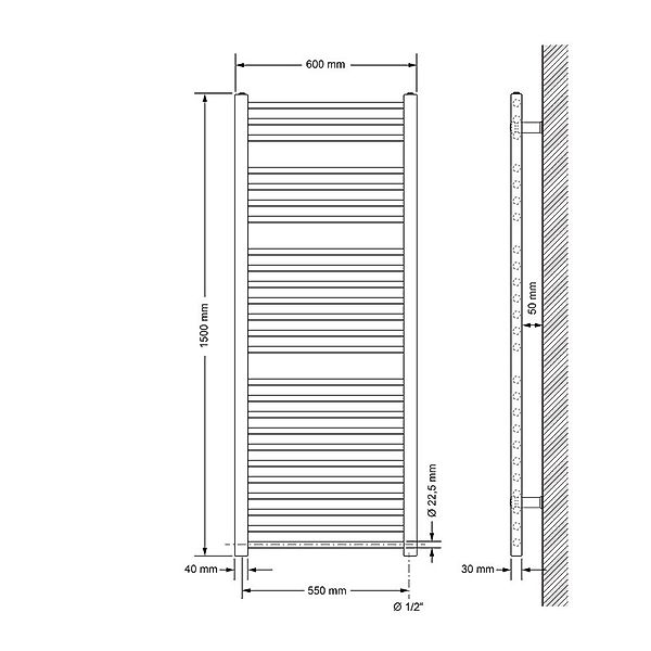 LuxeBath Badheizkörper Design Heizkörper Handtuchtrockner Badezimmer günstig online kaufen
