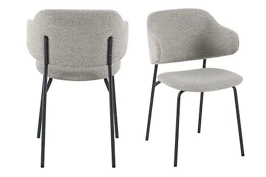 SalesFever Armlehnstuhl, (Set), 2 St., Bouclé, mit Design-Gestell und ausge günstig online kaufen
