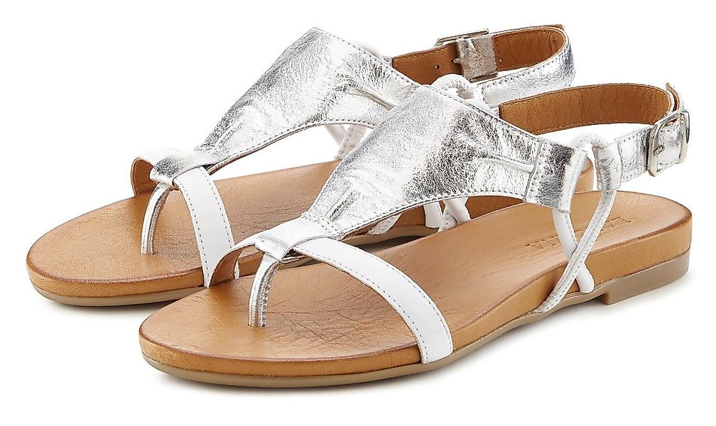 LASCANA Sommerschuh Sandale Sandalette, Sommerschuh aus hochwertigem Leder günstig online kaufen