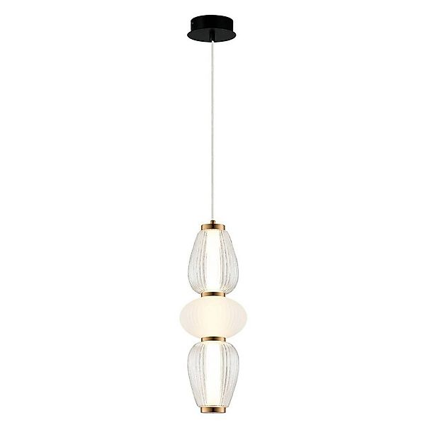 LED-Pendellampe Shiny, Ø 16 cm, klar/weiß, Glas günstig online kaufen