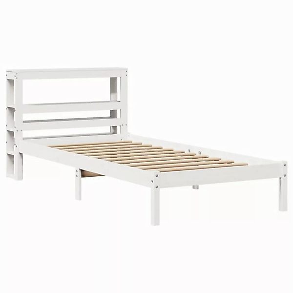 vidaXL Bett Massivholzbett ohne Matratze Weiß 90x190 cm Kiefernholz günstig online kaufen