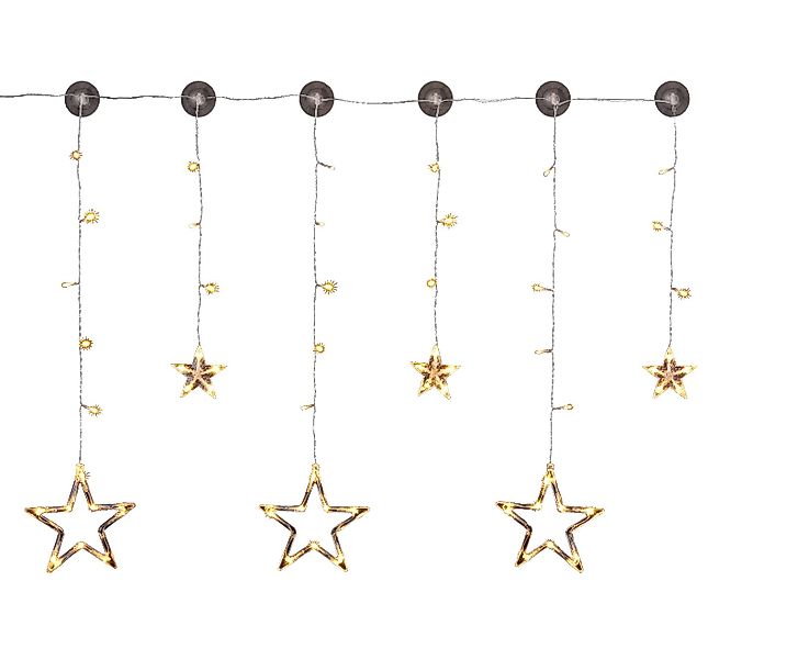 Meinposten LED-Lichterkette Sternenvorhang Sternvorhang LED warmweiß günstig online kaufen
