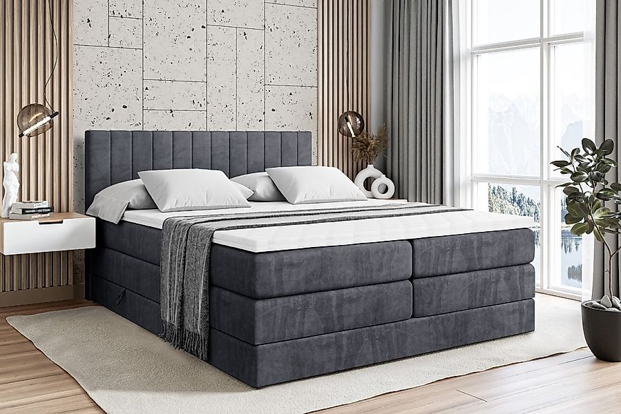 ALTDECOR Boxspringbett EDITA KING (Multipocket-Matratze H4, H3 Matratze Bon günstig online kaufen
