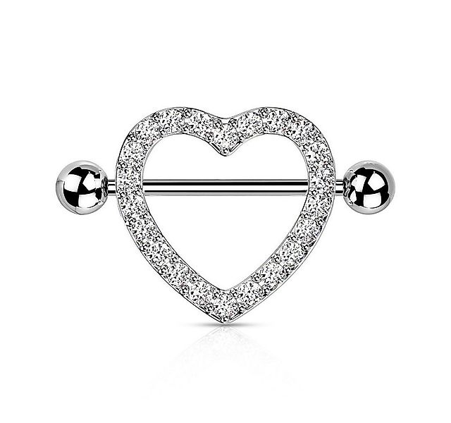 viva-adorno Brustwarzenpiercing Herz Zirkonia Nippelpiercing Brustpiercing, günstig online kaufen