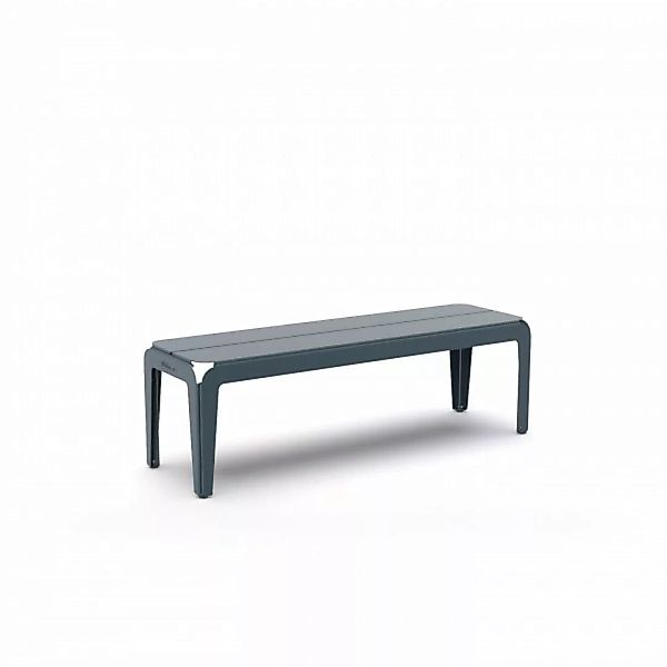 Bended bench / Outdoor Bank ohne Rückenlehne grau/blau günstig online kaufen