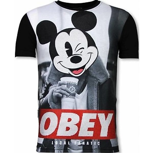 Local Fanatic  T-Shirt Obey Mouse Digital Strass günstig online kaufen