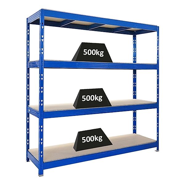 PROREGAL Profi Schwerlastregal Rhino HxBxT 200x200x60cm 4 Spanplatten-Ebene günstig online kaufen