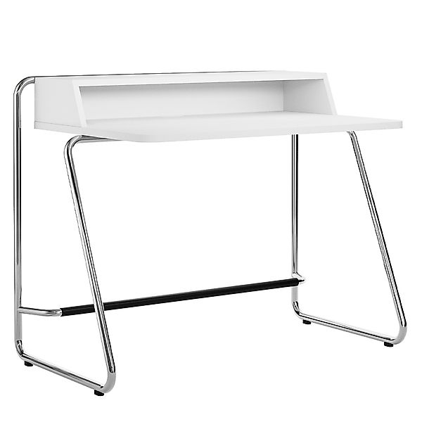 THONET Stahlrohr Schreibtisch S 1200 | Buche weiß lasiert | Gestell verchro günstig online kaufen