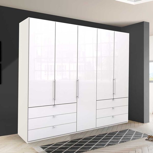 Weißer Schlafzimmerschrank 3 türig modern günstig online kaufen