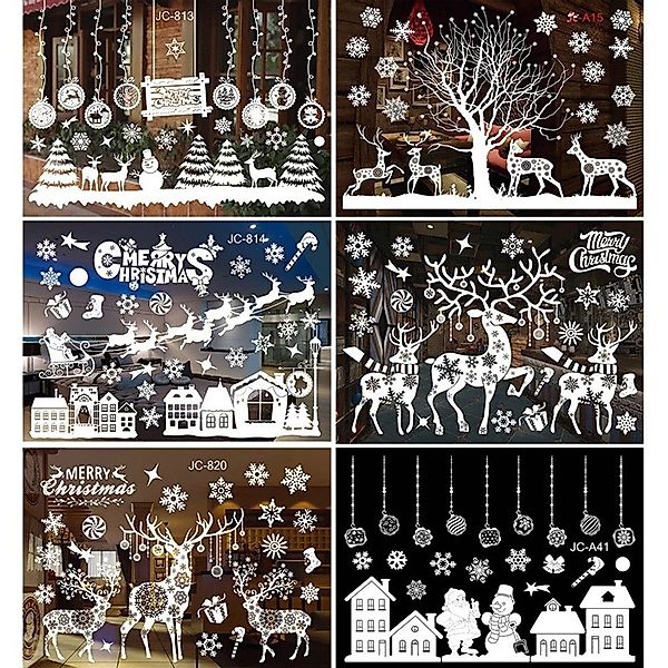 Coonoor Fenstersticker Fensterbilder Weihnachten Selbstklebend, Weihnachtsd günstig online kaufen