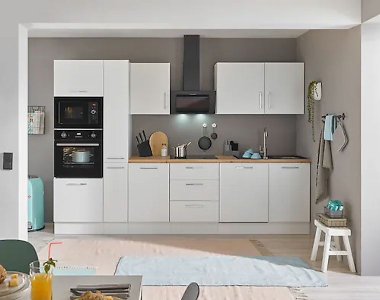 BASIC by Balculina Küchenzeile »Turin« Breite 310 cm, wahlweise mit E-Gerät günstig online kaufen