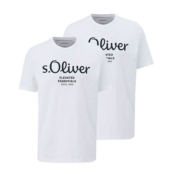 s.Oliver T-Shirt (2-tlg) mit Rundhals-Ausschnitt, kurzarm, günstig online kaufen