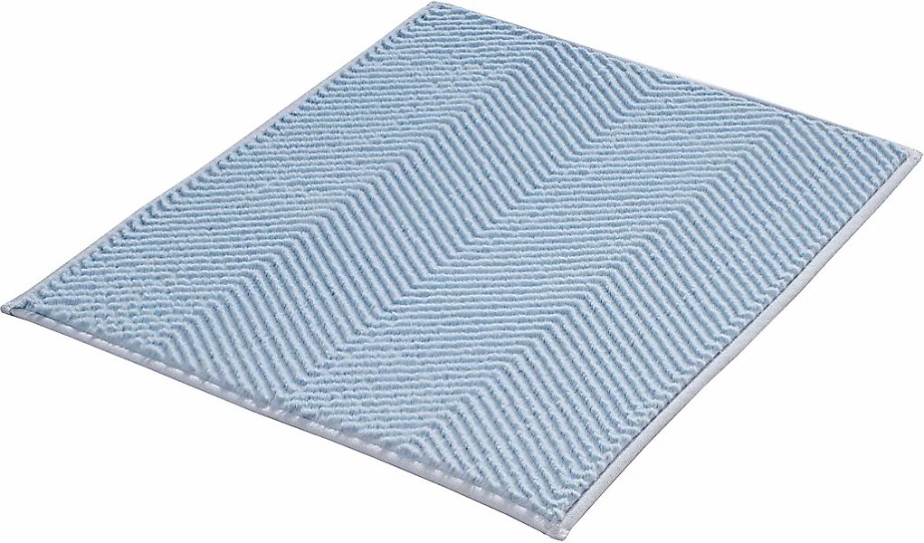 Kleine Wolke Badematte "Zigzag" Höhe 10 mm rutschhemmend beschichtet fußbod günstig online kaufen