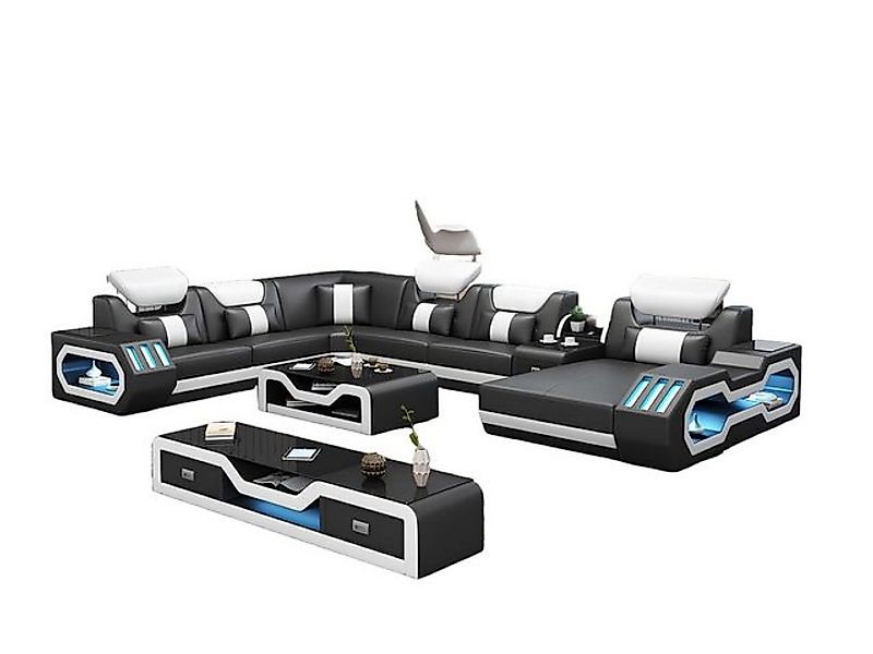 Xlmoebel Ecksofa Neue moderne Wohnlandschaft in U-Form mit Ecksofa, Couchti günstig online kaufen