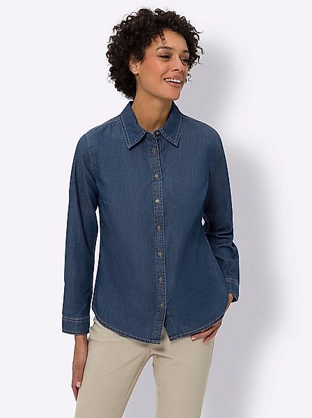 Sieh an! Klassische Bluse Jeansbluse . günstig online kaufen