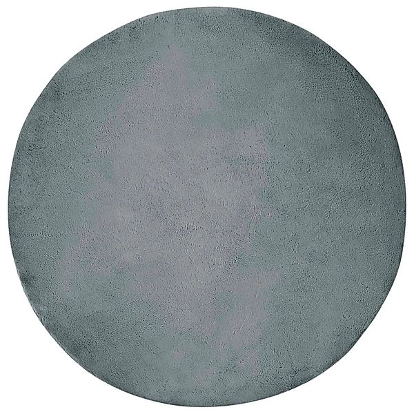 vidaXL Kunstfell Hasen Teppich Olite Anthrazit Ø 120 cm Polyester 42021779 günstig online kaufen